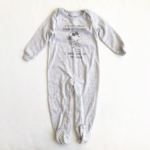 Novel Teez snoopy footed jumpsuit VGUC fits 2T - Picture 1 of 5